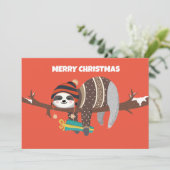 クリスマス スロース フラット ホリデー カード (スタンド正面)