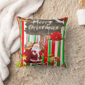 クリスマス・スロー・ピロー、サンタ・エルフ クッション (ブランケット)
