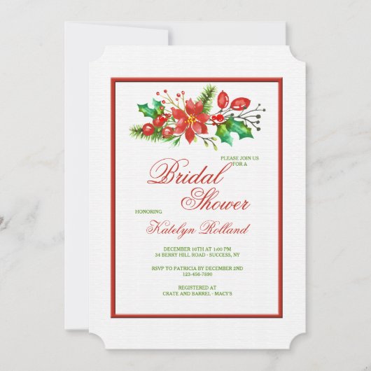 クリスマス・スワッグ招待状 招待状 (正面)