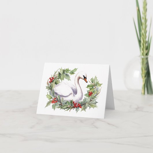 クリスマス スワン ホリデー リース 空白 (正面)