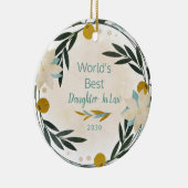 クリスマス・セラミックの世界で最も偉大な娘 セラミックオーナメント (右)