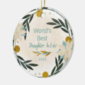 クリスマス・セラミックの世界で最も偉大な娘 セラミックオーナメント (左)