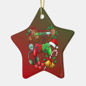 クリスマス セラミックオーナメント (左)