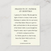 クリスマス・セント・ニコラス。ベビーイエズスの饗宴 プレイスカード (裏面)