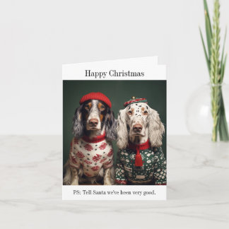 クリスマス・セーターの英語セッター カード