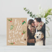 クリスマス・セーブ・ザ・デートカード 招待状 結婚 (スタンド正面)