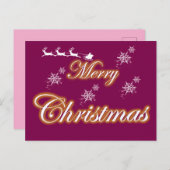 クリスマス・セーブ・ザ・デートカード 案内ポストカード (正面/裏面)