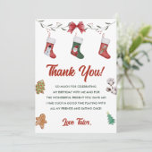 クリスマス ソックス 誕生日パーティー 感謝カード 招待状 (スタンド正面)