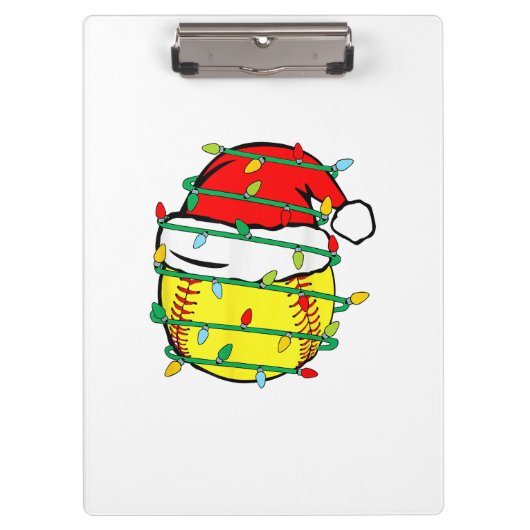 クリスマス ソフトボール クリップボード (正面)