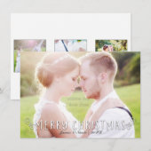 クリスマス タイポグラフィー フォト カード 表裏 (正面/裏面)