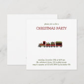 クリスマス タイム ・ トイ トレイン 招待状 (正面/裏面)