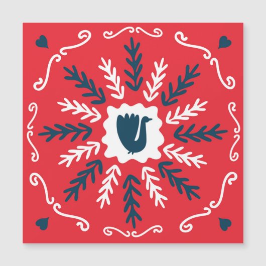 クリスマス タイル アート 民俗ドゥードル (正面)