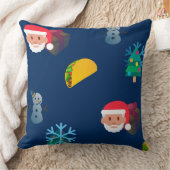 クリスマス・タコス絵文字 クッション (ブランケット)