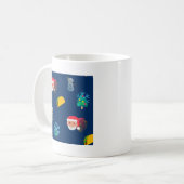 クリスマス・タコス絵文字 コーヒーマグカップ (正面左)