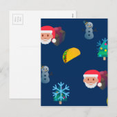 クリスマス・タコス絵文字 シーズンポストカード (正面/裏面)