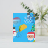 クリスマス・タコス絵文字 シーズンポストカード (スタンド正面)