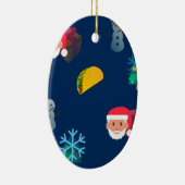 クリスマス・タコス絵文字 セラミックオーナメント (右)