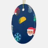 クリスマス・タコス絵文字 セラミックオーナメント (左)