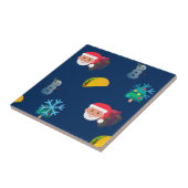 クリスマス・タコス絵文字 タイル (側面)