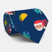 クリスマス・タコス絵文字 ネクタイ (ロール)
