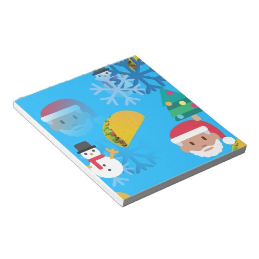 クリスマス・タコス絵文字 ノートパッド (アングル)