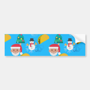 クリスマス・タコス絵文字 バンパーステッカー