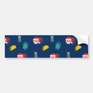 クリスマス・タコス絵文字 バンパーステッカー