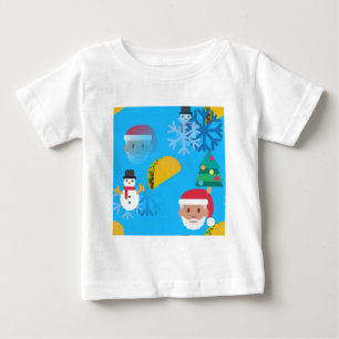 クリスマス・タコス絵文字 ベビーTシャツ