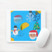 クリスマス・タコス絵文字 マウスパッド (マウス)