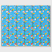 クリスマス・タコス絵文字 ラッピングペーパー (フラット)