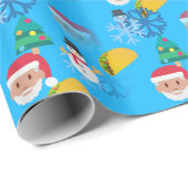 クリスマス・タコス絵文字 ラッピングペーパー (ロールコーナー)