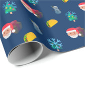 クリスマス・タコス絵文字 ラッピングペーパー (ロールコーナー)