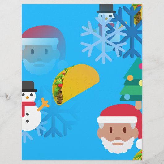 クリスマス・タコス絵文字 レターヘッド (正面)