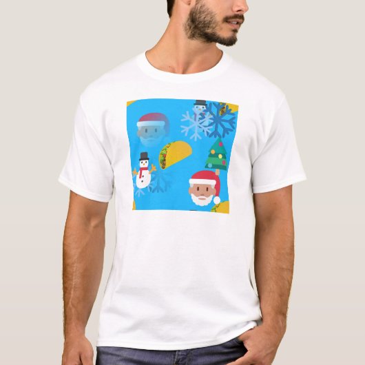 クリスマス・タコス絵文字 Tシャツ (正面)
