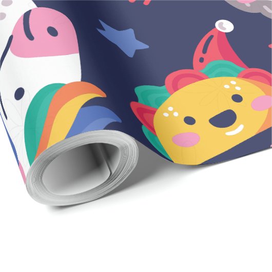 クリスマス・タコス・マッシュルーム・チキンタイガー ラッピングペーパー (ロールコーナー)