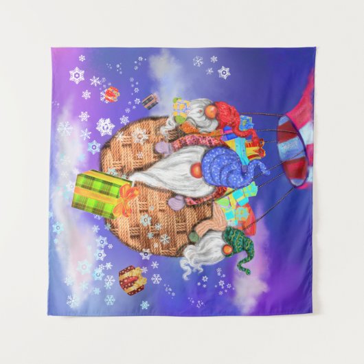 クリスマス・タペストリ飛んでいるー与え格言とギフト品 タペストリー (正面(横))