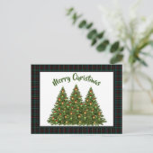 クリスマス タルタン ホリデー ツリー ポストカード (スタンド正面)