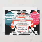 クリスマス ダサいセーター パーティー 招待状 (裏面)