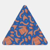 クリスマス ダサい スウェーター ハット スカーフ 赤 白 三角形シール (正面)