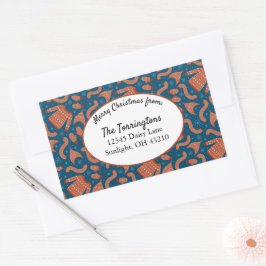 クリスマス ダサい スウェーター ハット スカーフ 赤 白 長方形シール