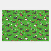クリスマス・ダックスフント ラッピングペーパーシート (正面3)
