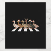 クリスマス ダック 面白い動物 クリスマス ファーム 愛好者 ギフト ワインラベル (シングルラベル)