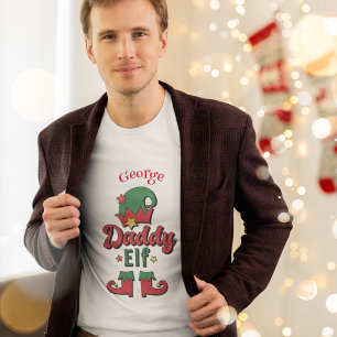 クリスマス・ダディカスタマイズー小妖精や小人メンズTシャツ Tシャツ
