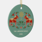 クリスマス·ダラ·ホース セラミックオーナメント (右)