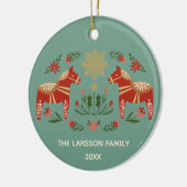 クリスマス·ダラ·ホース セラミックオーナメント (左)