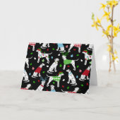 クリスマス・ダルメシアン・カード カード (黄色い花)