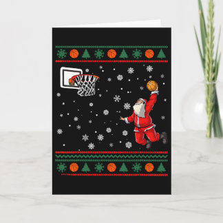クリスマス ダンキングサンタ スケッチ Xmas メンズ ボーイズ キッズ カード