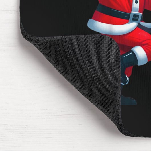 クリスマス ダンシング ブラック アフリカ系アメリカ人 サンタ 夫人 マウスパッド (コーナー)