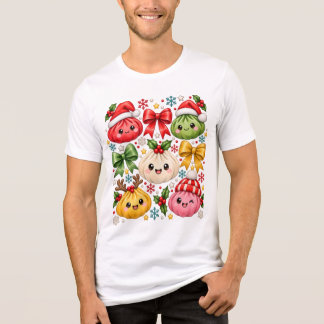 クリスマス・ダンプリングTシャツ かわいいダンプリング トライブレンドTシャツ