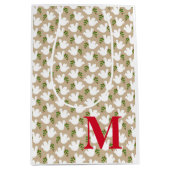 クリスマス ダヴ ブランチ フェイス ピース ラブ ジョイイニシャル ミディアムペーパーバッグ (正面)